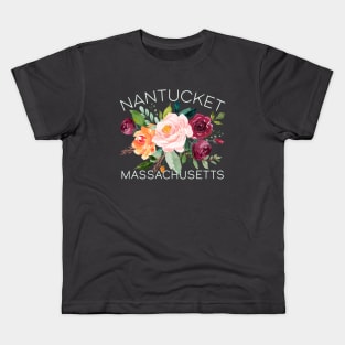 Cape Cod Massachusetts Floral Bouquet for Women Who Love Roses Kids T-Shirt